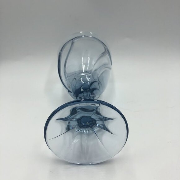 Blue Glass Goblets Set of 2 Collectible Decorative Elegant Drinkware - Picture 9 of 12